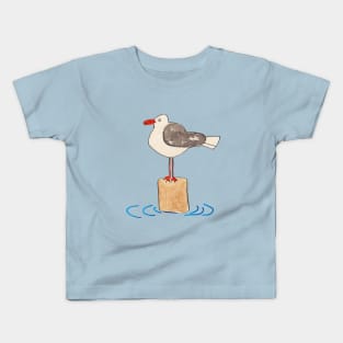 Seagull at the Pier Kids T-Shirt